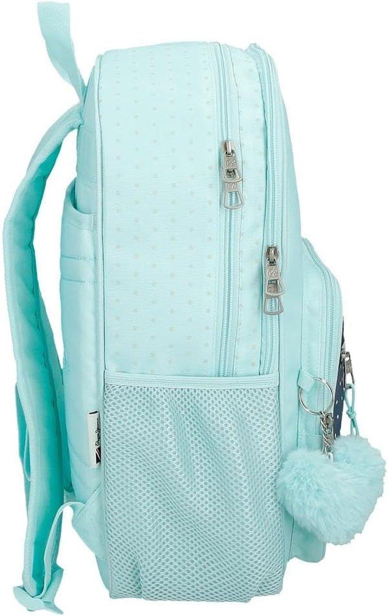 Pepe Jeans Dalma School Backpack Plecak dziecięcy wykonany z poliestru, szerokie i regulowane szelki, kieszeń z przodu. Od Joumma Bags Naty Shop premium plecaki i torby