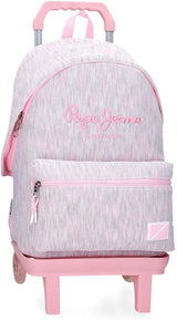 Pepe Jeans Miri Plecak szkolny, różowy, 31 x 44 x 17,5 cm, poliester, 22,79 l, różowy, plecak szkolny Plecaki i tornistry Premium Naty Shop Rucksack 42 + Trolley