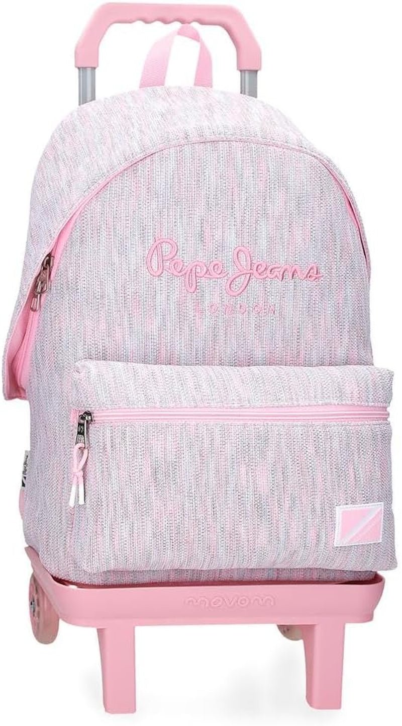 Pepe Jeans Miri Plecak szkolny, różowy, 31 x 44 x 17,5 cm, poliester, 22,79 l, różowy, plecak szkolny Plecaki i tornistry Premium Naty Shop Rucksack 42 + Trolley