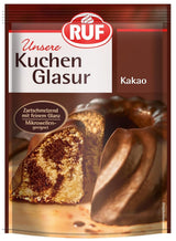 RUF Cake Glaze Bourbon Vanilla, 100g w torebce, można używać w kuchence mikrofalowej, do polewania i dekorowania ciastek, muffinów i ciast, bezglutenowa Naty Shop Pasta cukrowa kakaowa
