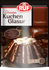RUF Cake Glaze Bourbon Vanilla, 100g w torebce, można używać w kuchence mikrofalowej, do polewania i dekorowania ciastek, muffinów i ciast, bezglutenowa Pasta cukrowa Naty Shop Fine Tarta