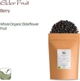 Ekologiczny czarny bez - całe jagody sambucus - czarny bez Produkty suszone Naty Shop