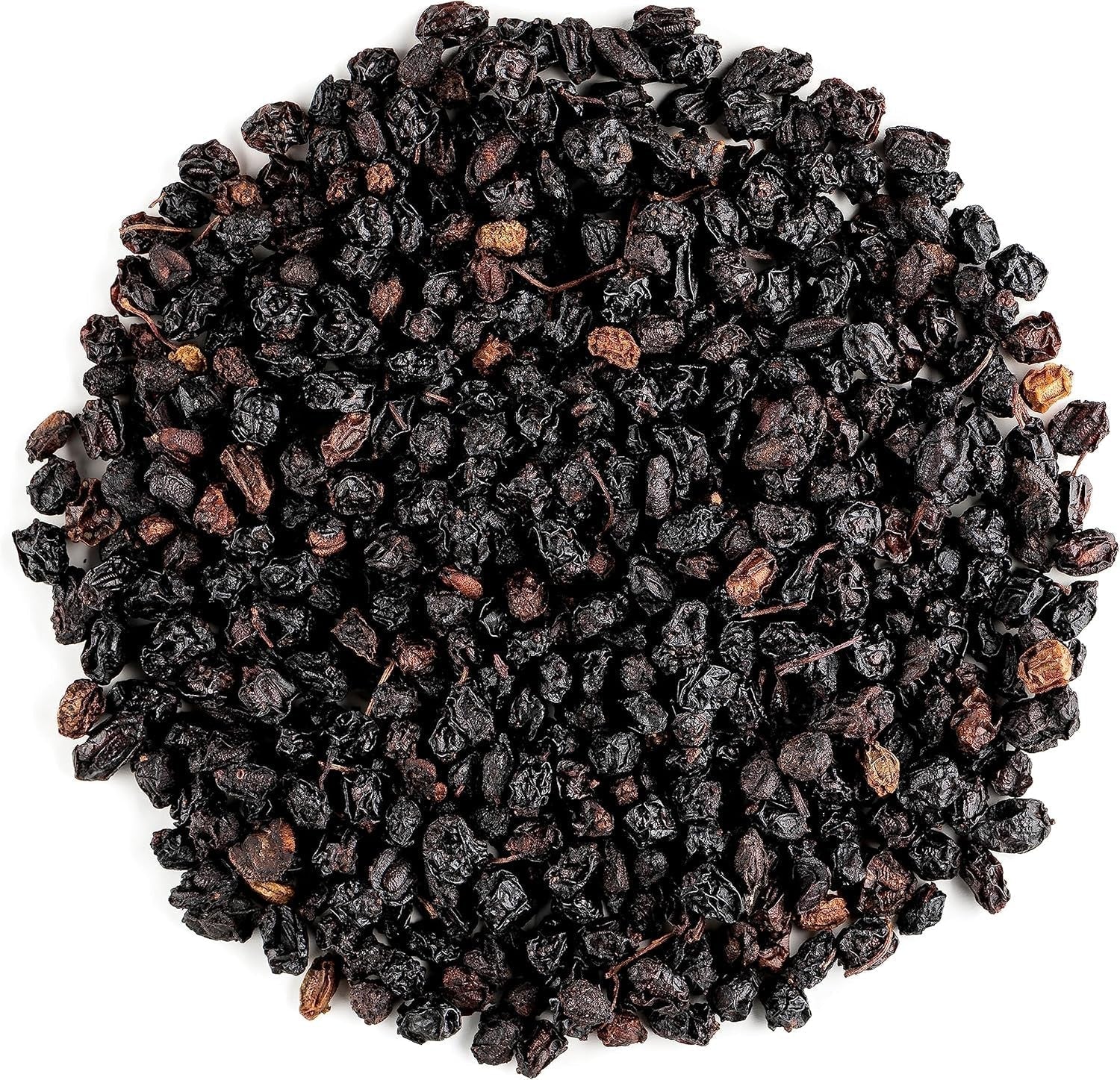 Organiczny czarny bez - całe jagody sambucus - produkty suszone z czarnego bzu Naty Shop 200 g (1 opakowanie) czarny bez