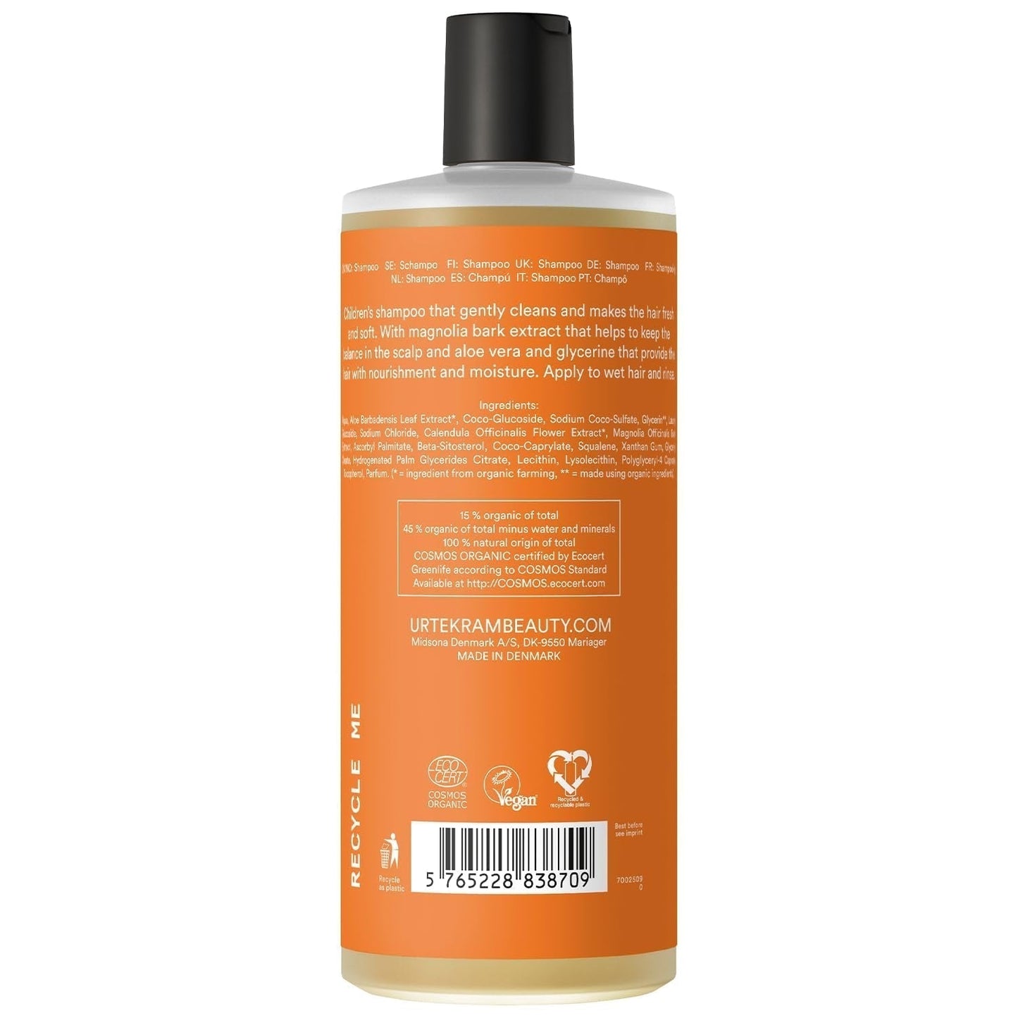 Organiczny szampon dla dzieci Urtekram, łatwa pielęgnacja, 500 ml Dzieci - Kąpiel i pielęgnacja skóry Naty Shop