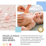 Szampon i żel oczyszczający 2 w 1 Daily Gentle Baby Shampoo & Cleansing Gel - wegański i organiczny - w 98% z naturalnych składników - Szampon bez łez dla dzieci i niemowląt - 300 ml Dzieci - Kąpiel i pielęgnacja skóry Naty Shop