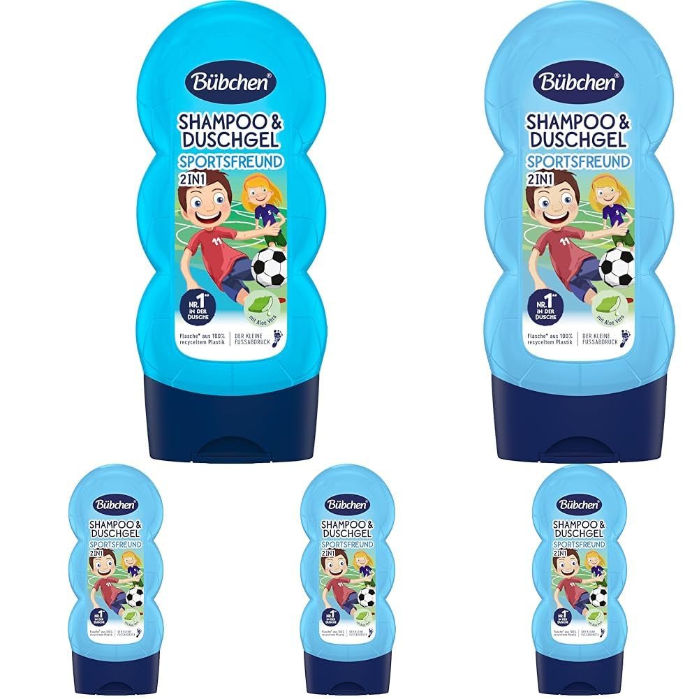 Szampon i żel pod prysznic Buebchen Sportsfreund 2w1, 230 ml Dzieci - Kąpiel i pielęgnacja skóry Naty Shop 230 ml (opakowanie 5 szt.)