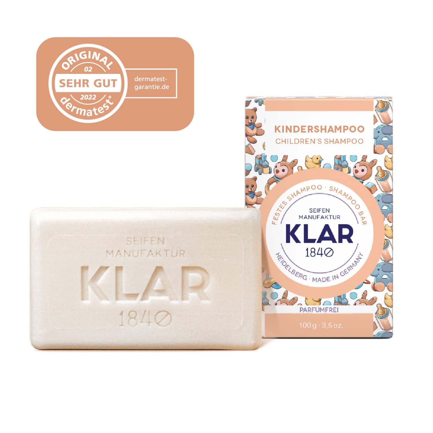 Klar's stały szampon dla dzieci bez zapachu 100g Dzieci - Kąpiel i pielęgnacja Naty Shop