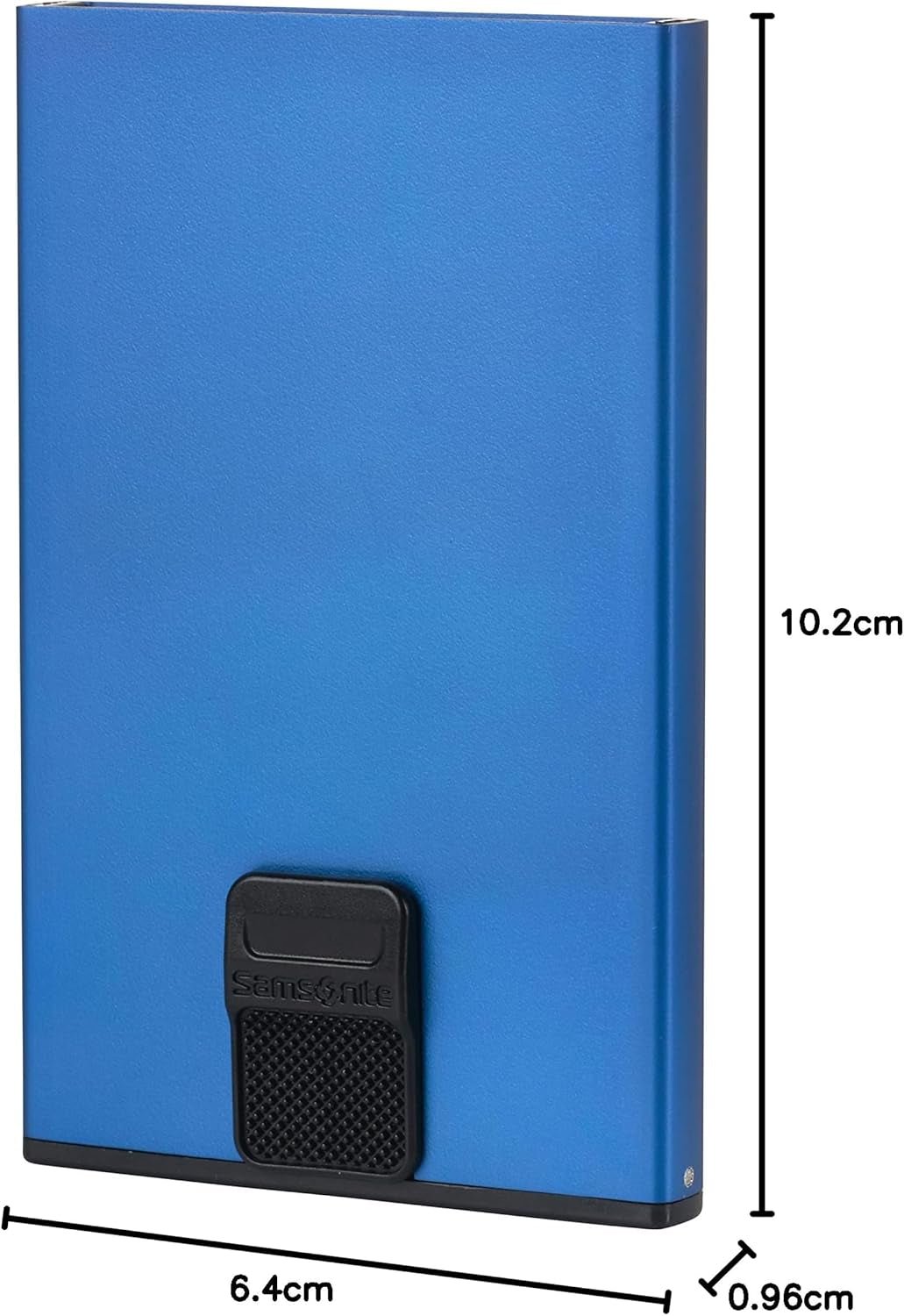 Samsonite Alu Fit SLG - Torba na karty, 10,2 cm, niebieska (True Blue) Portfel męski Naty Shop