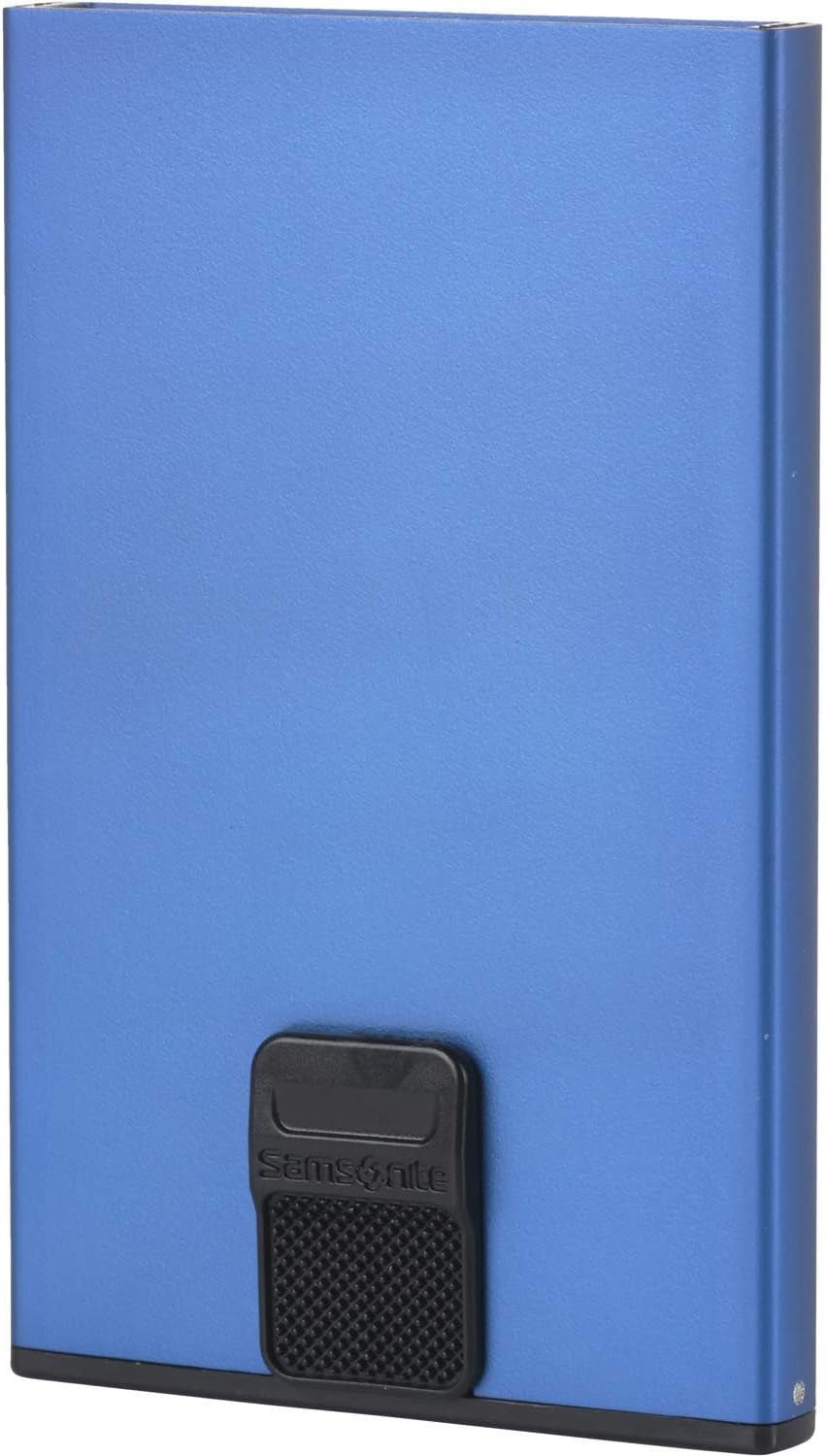 Samsonite Alu Fit SLG - Torba na karty, 10,2 cm, niebieska (True Blue) Portfel męski Naty Shop True Blue
