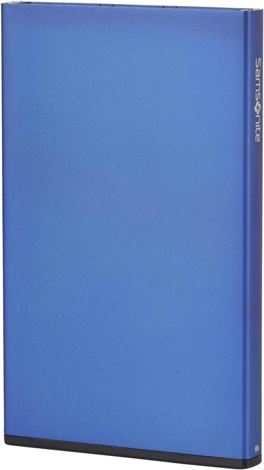 Samsonite Alu Fit SLG - Torba na karty, 10,2 cm, niebieska (True Blue) Portfel męski Naty Shop