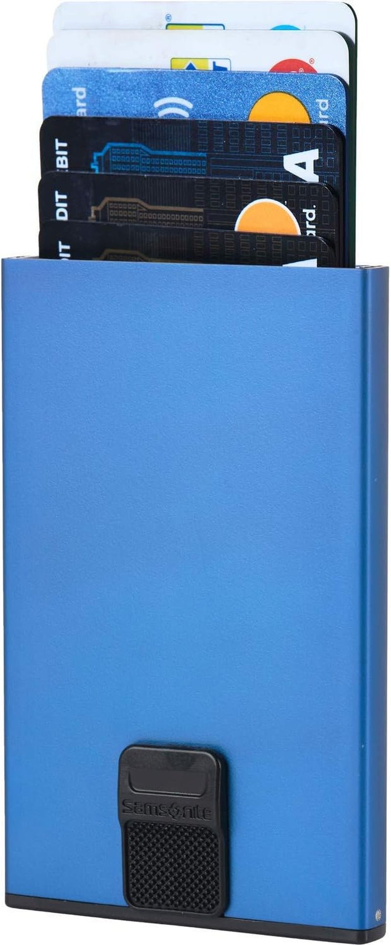 Samsonite Alu Fit SLG - Torba na karty, 10,2 cm, niebieska (True Blue) Portfel męski Naty Shop