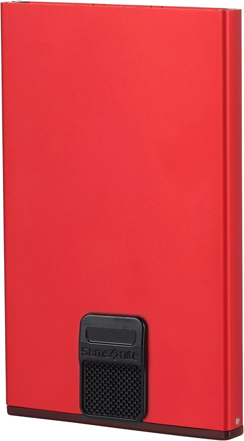Samsonite Alu Fit SLG - Etui na karty, 10,2 cm, Czerwony (Czerwony) Portfel męski Naty Shop Czerwony
