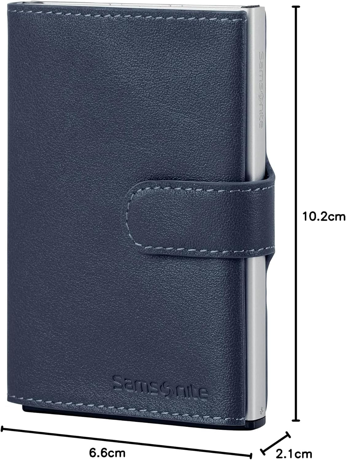 Samsonite Alu Fit SLG - Portfel, 10,2 cm, niebieski Portfel męski Naty Shop