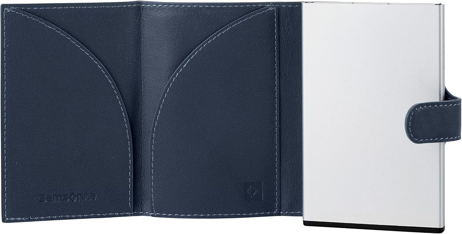Samsonite Alu Fit SLG - Portfel, 10,2 cm, niebieski Portfel męski Naty Shop