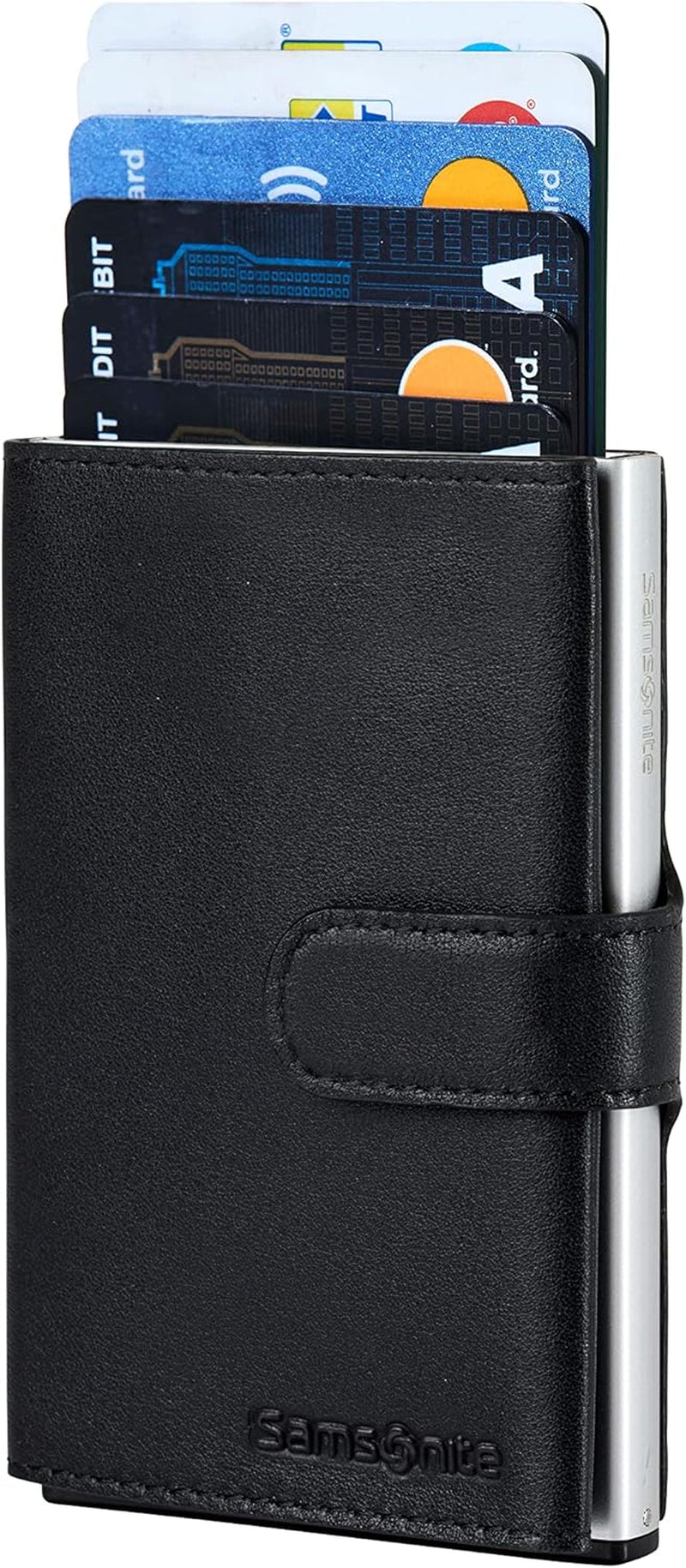 Samsonite Alu Fit SLG - Portfel, 10,2 cm, czarny (czarny) Portfel męski Naty Shop