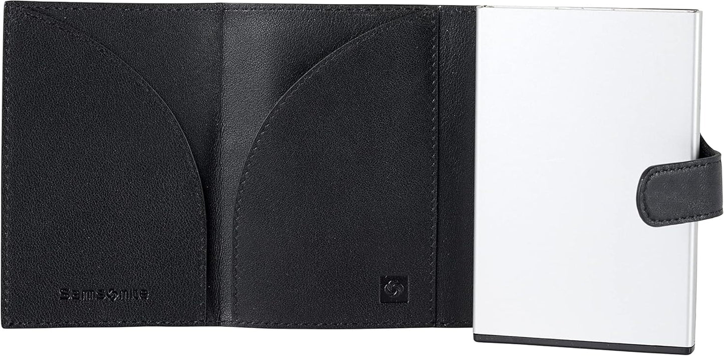 Samsonite Alu Fit SLG - Portfel, 10,2 cm, czarny (czarny) Portfel męski Naty Shop