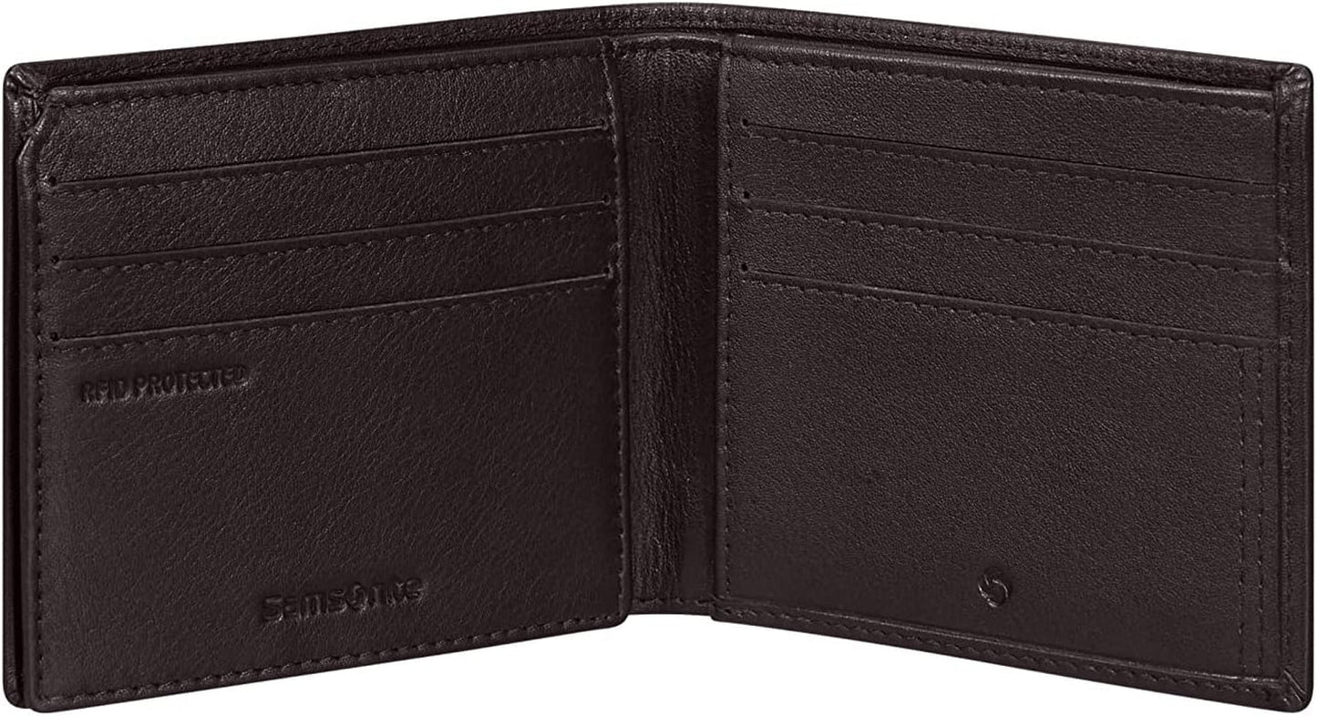 Samsonite Attack 2 SLG - Portfel, 10,5 cm, brązowy (Ebony Brown) Portfel męski Naty Shop