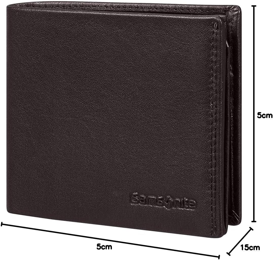 Samsonite Attack 2 SLG - Portfel, 10,5 cm, brązowy (Ebony Brown) Portfel męski Naty Shop
