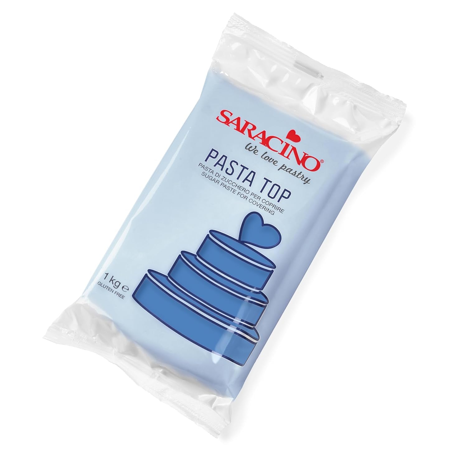 Top do kremówki Saracino, pasta cukrowa do pokrycia 1 kg, wyprodukowana we Włoszech pasta cukrowa Naty Shop Blue