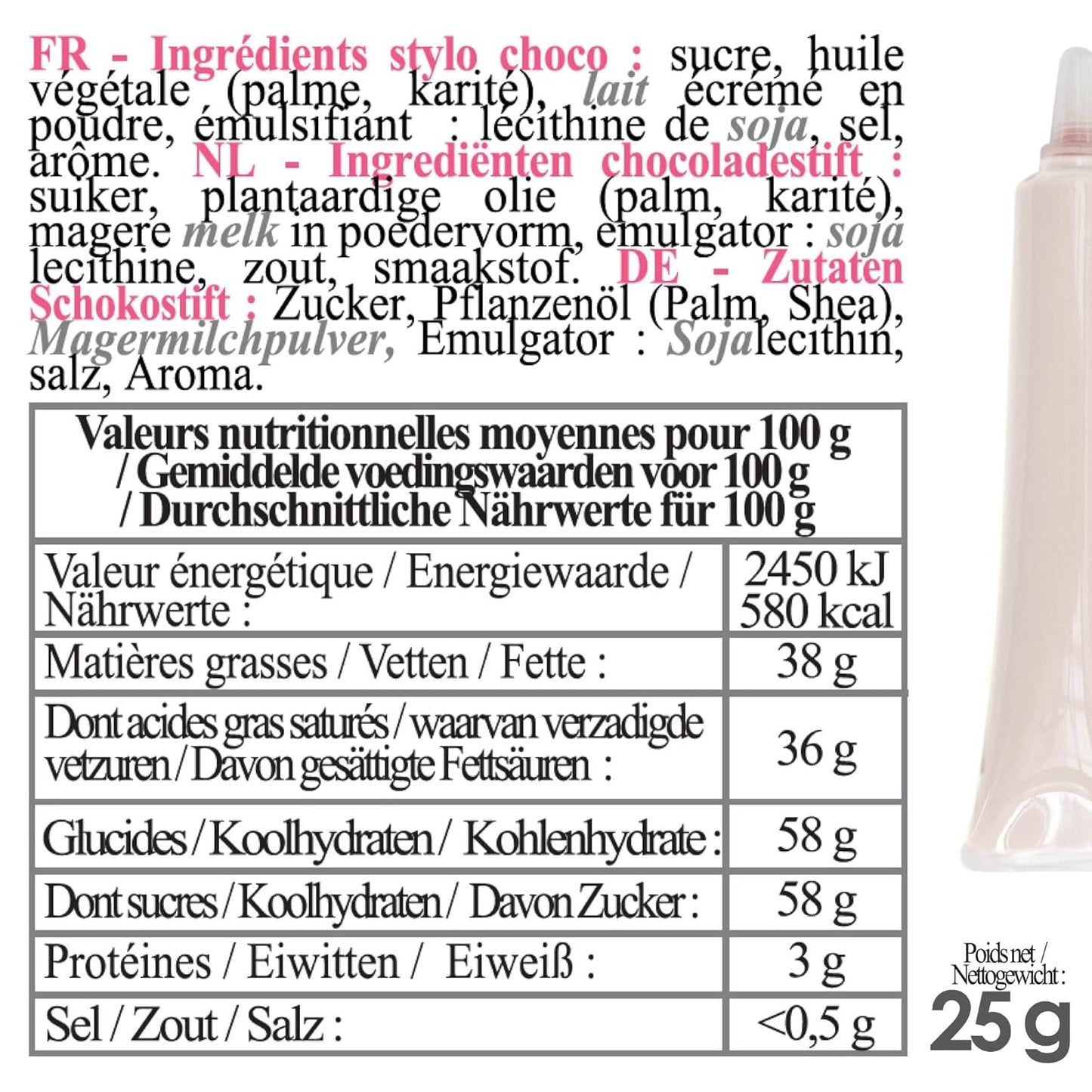 ScrapCooking - barwnik spożywczy, różne kolory, tubka do pisania, pasta cukrowa Naty Shop 25 gramów