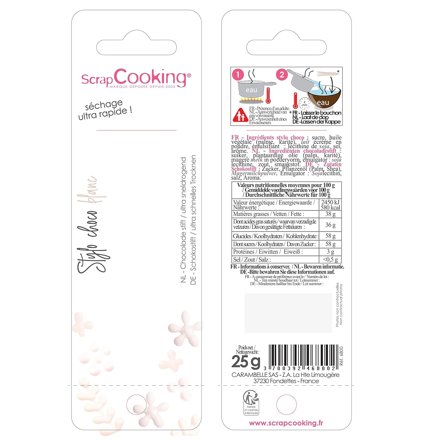 ScrapCooking - barwnik spożywczy, różne kolory, tubka do pisania, pasta cukrowa Naty Shop 25 gramów