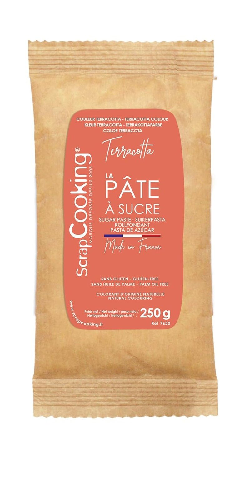 ScrapCooking - Pâte Ã Sucre Vert Sauge 250g - Colourant d'Origine Naturelle - Sans Gluten, Sans Huile de Palme - Pour Gâteaux, Pâtisseries Anniversaire - Vert Pastel - Fabrikie en France - 7621 Pasta cukrowa Naty Shop Czerwona terakota