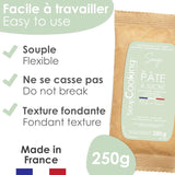 ScrapCooking - Pâte Ã Sucre Vert Sauge 250g - Colorant d'Origine Naturelle - Sans Gluten, Sans Huile de Palme - Pour Gâteaux, Pâtisseries Anniversaire - Vert Pastel - Fabrikie en France - 7621 Pasta cukrowa Naty Shop