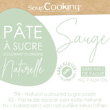 ScrapCooking - Pâte Ã Sucre Vert Sauge 250g - Colorant d'Origine Naturelle - Sans Gluten, Sans Huile de Palme - Pour Gâteaux, Pâtisseries Anniversaire - Vert Pastel - Fabrikie en France - 7621 Pasta cukrowa Naty Shop