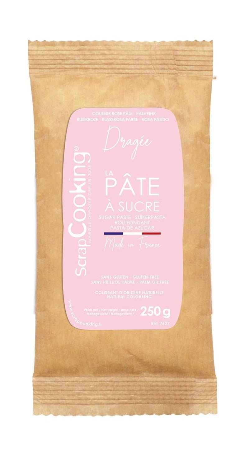 ScrapCooking - Pâte Ã Sucre Vert Sauge 250g - Colorant d'Origine Naturelle - Sans Gluten, Sans Huile de Palme - Pour Gâteaux, Pâtisseries Anniversaire - Vert Pastel - Fabrikie en France - 7621 Pasta cukrowa Naty Shop Pastel różowy