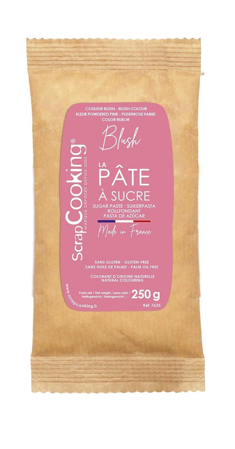 ScrapCooking - Pâte Ã Sucre Vert Sauge 250g - Colourant d'Origine Naturelle - Sans Gluten, Sans Huile de Palme - Pour Gâteaux, Pâtisseries Anniversaire - Vert Pastel - Fabrikie en France - 7621 Pasta cukrowa Naty Shop Róż różowy