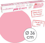 ScrapCooking - Różowa bułka z fondantem 36 cm - Zwijana czarna fondant 430 g - Topper na ciasto Dekoracja na ciasto, pieczenie, urodziny, imprezy - Różowy - 7264 Pasta cukrowa Naty Shop