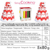 ScrapCooking - Zestaw 5 kremówek - biała, żółta, czerwona, zielona i brązowa - 5 x 80g - pasta cukrowa do ciast Ozdoby do ciast Urodziny Boże Narodzenie - bezglutenowe i bez oleju palmowego - 7257 Naty Shop Sugarpaste