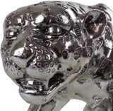 Rzeźba dekoracyjna Casablanca XL - Gpard Srebrny matowy - Wystrój salonu - Długość 80 cm Figurki i rzeźby Naty Shop