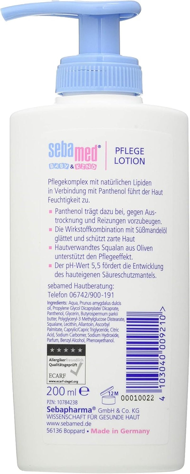 Sebamed Balsam do pielęgnacji niemowląt i dzieci z pantenolem, 2 szt., 2 x 200 ml, delikatnie pielęgnuje delikatną skórę dzieci, także suchą i podrażnioną. Dzieci - Kąpiel i pielęgnacja Naty Shop