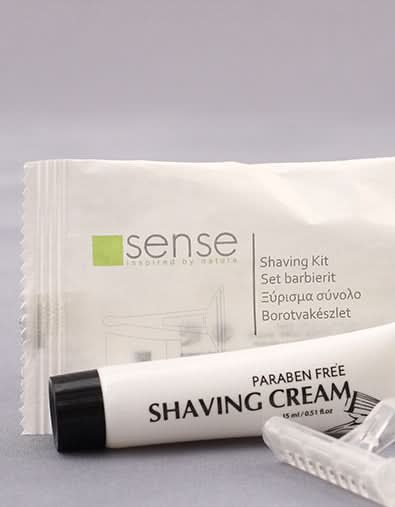 Zestaw krem ​​hotelowy + golarka – Sklep Sense Cosmetica Hoteliera Naty