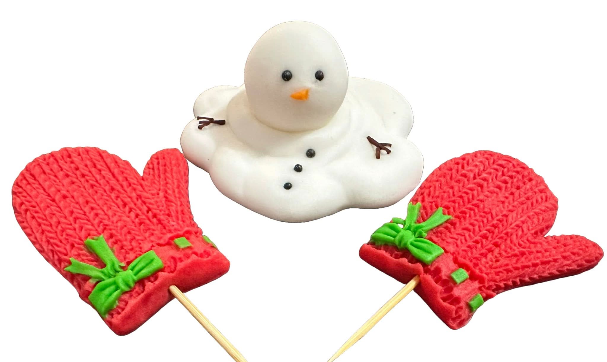 Zestaw 3 jadalnych dekoracji z cukru, Christmas Nati Shop