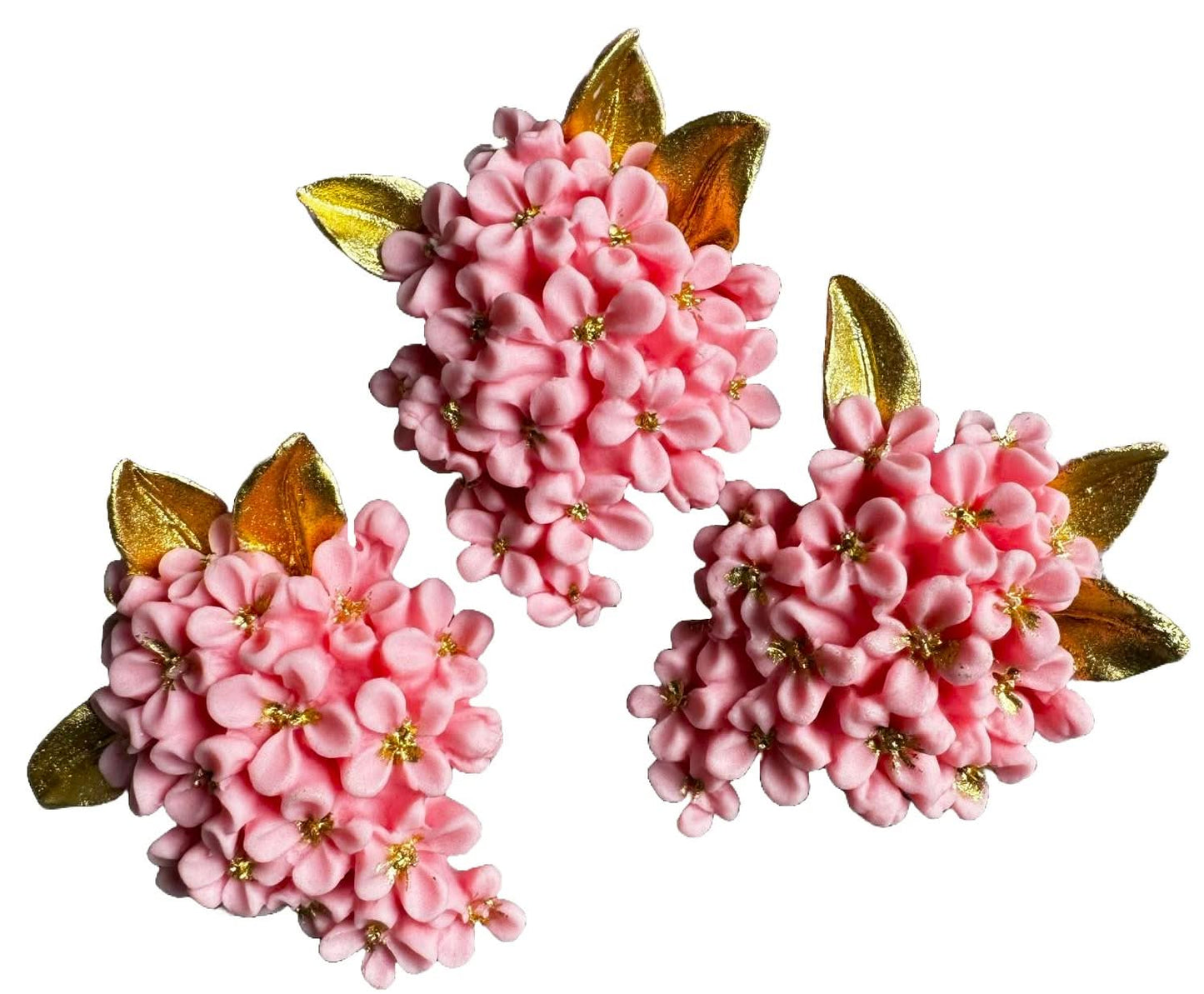 Zestaw 3 dekoracji z cukru jadalnego, kwiaty bzu. Dekoracje ze sklepu Sugar Paste Nati