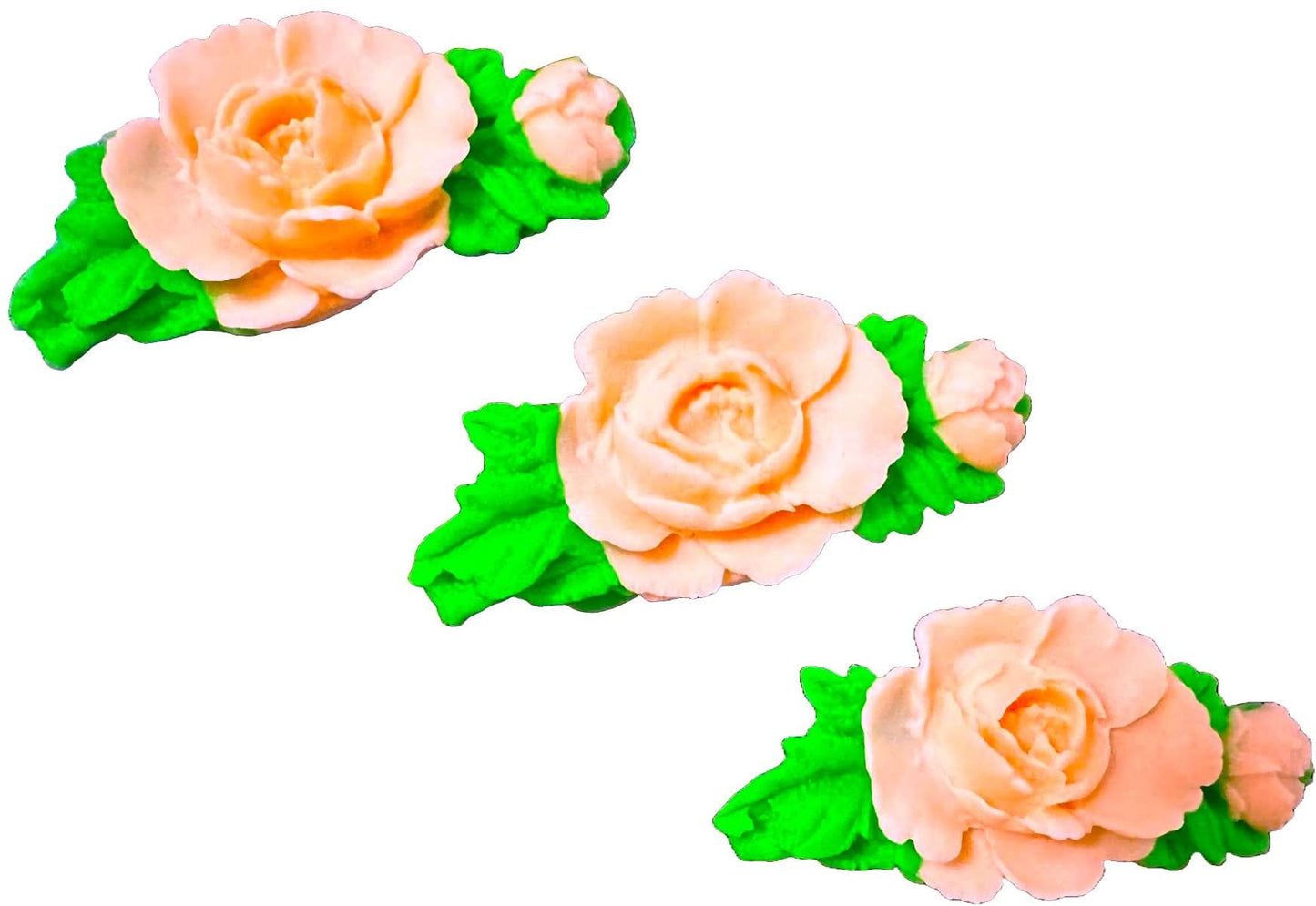 Zestaw 3 jadalnych dekoracji cukrowych, różyczki ze sklepu Sugar Paste Nati