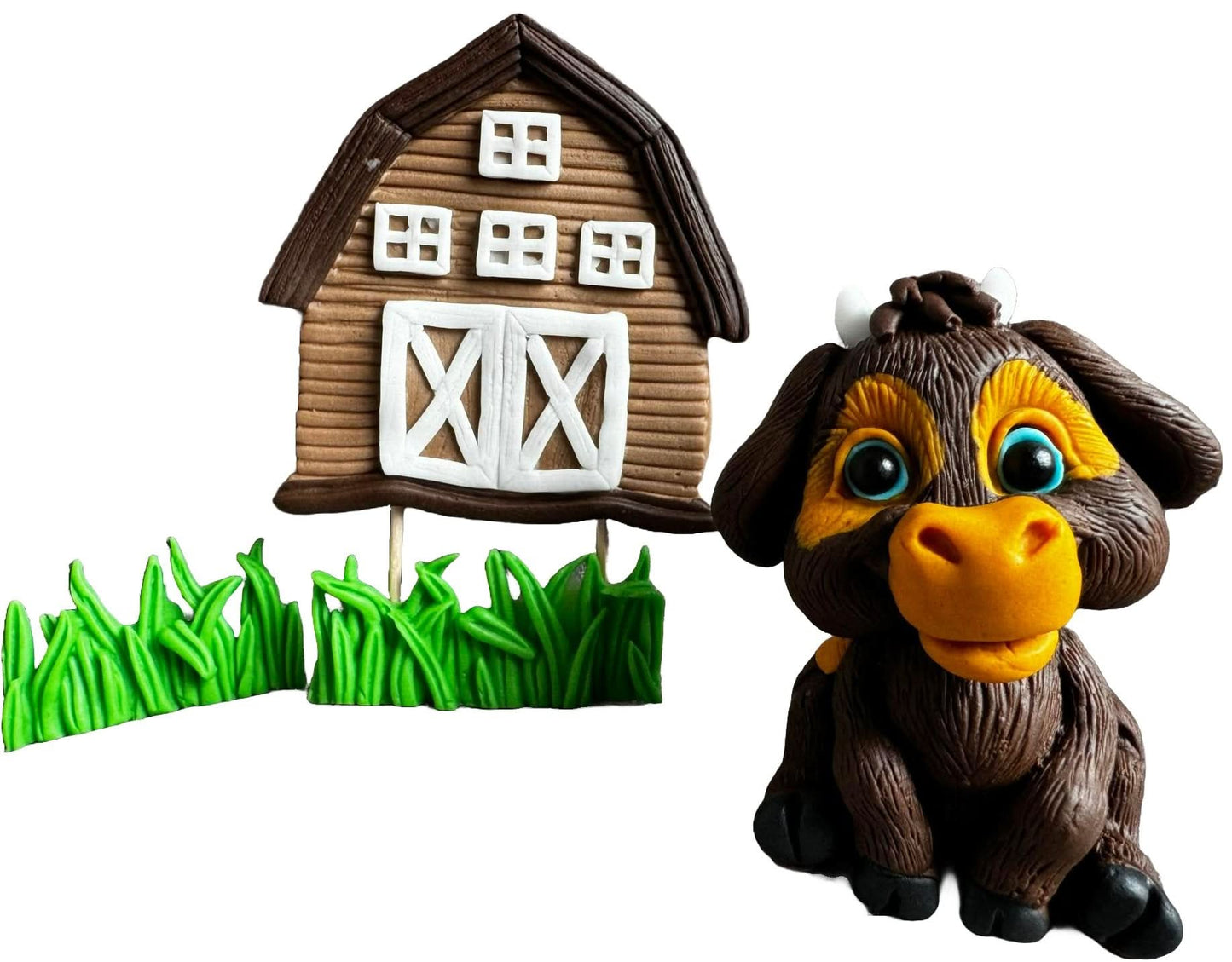 Zestaw 4 jadalnych dekoracji cukrowych, Vitelul Ferdinand Sugar Paste Decores Nati Shop
