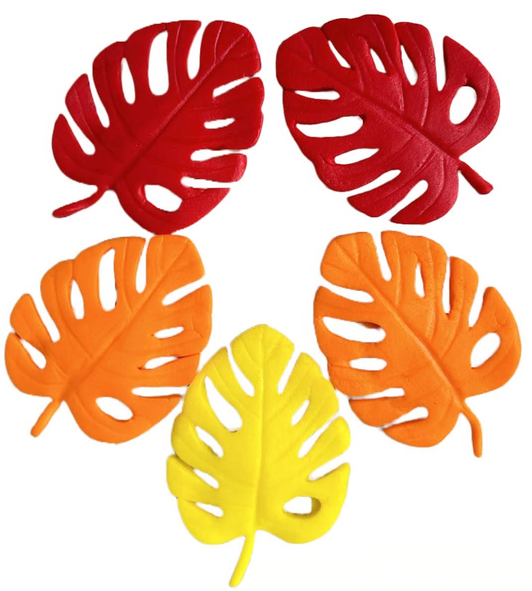 Zestaw 5 jadalnych dekoracji cukrowych, egzotyczne liście Dekoracje ze sklepu Sugar Paste Nati
