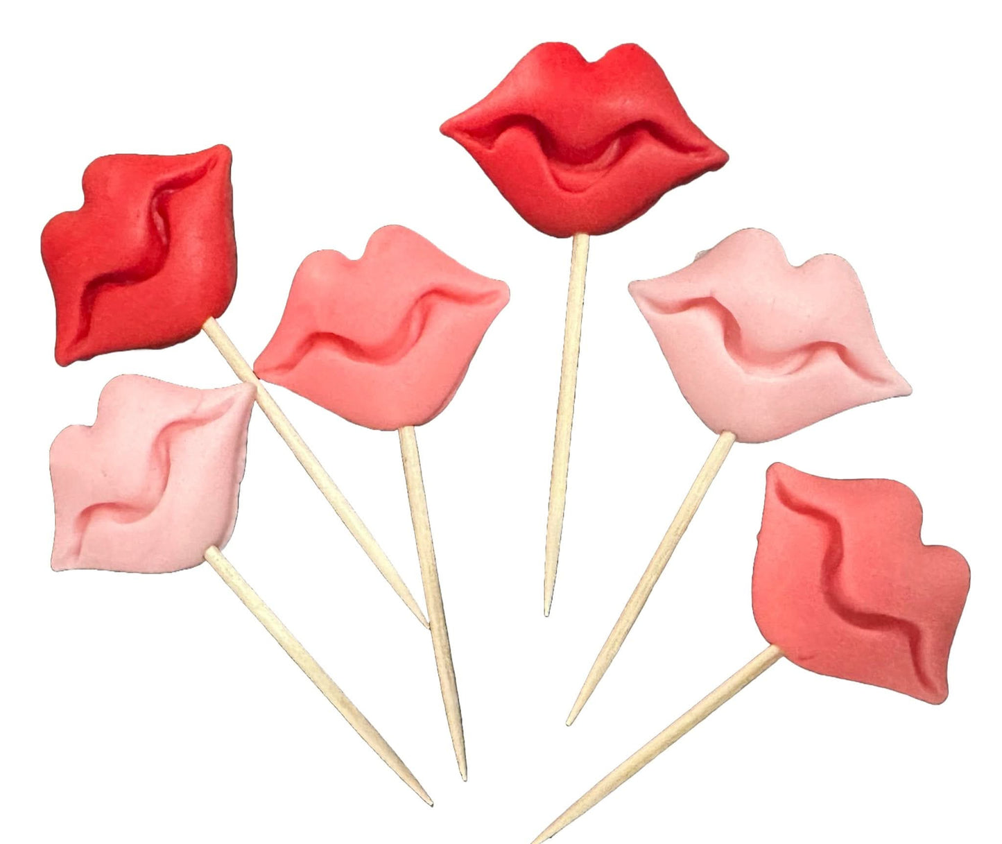 Zestaw 6 jadalnych dekoracji cukrowych, ozdoby do ust ze sklepu Sugar Paste Nati