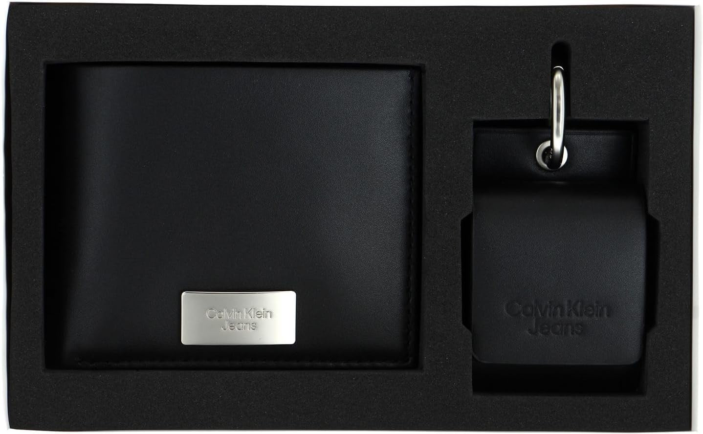 Zestaw upominkowy Calvin Klein Jeans dla mężczyzn Podarowany portfel Bifold i etui AirPods, czarny (czarny), portfel męski Onesize Naty Shop