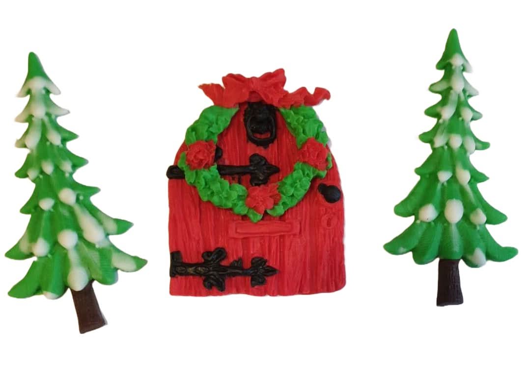 Zestaw ozdób cukrowych, świąteczne dekoracje z pasty cukrowej Nati Shop