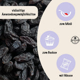 SIVIFOOD jumbo czarne sułtanki 300g - duże i pyszne czarne sułtanki najwyższej jakości naturalnie suszone słodkie owocowe winogrona niesiarkowane niesłodzone niesłodzone niesłodzone bezolejowe dodatki Kishmish Produkty suszone Naty Shop