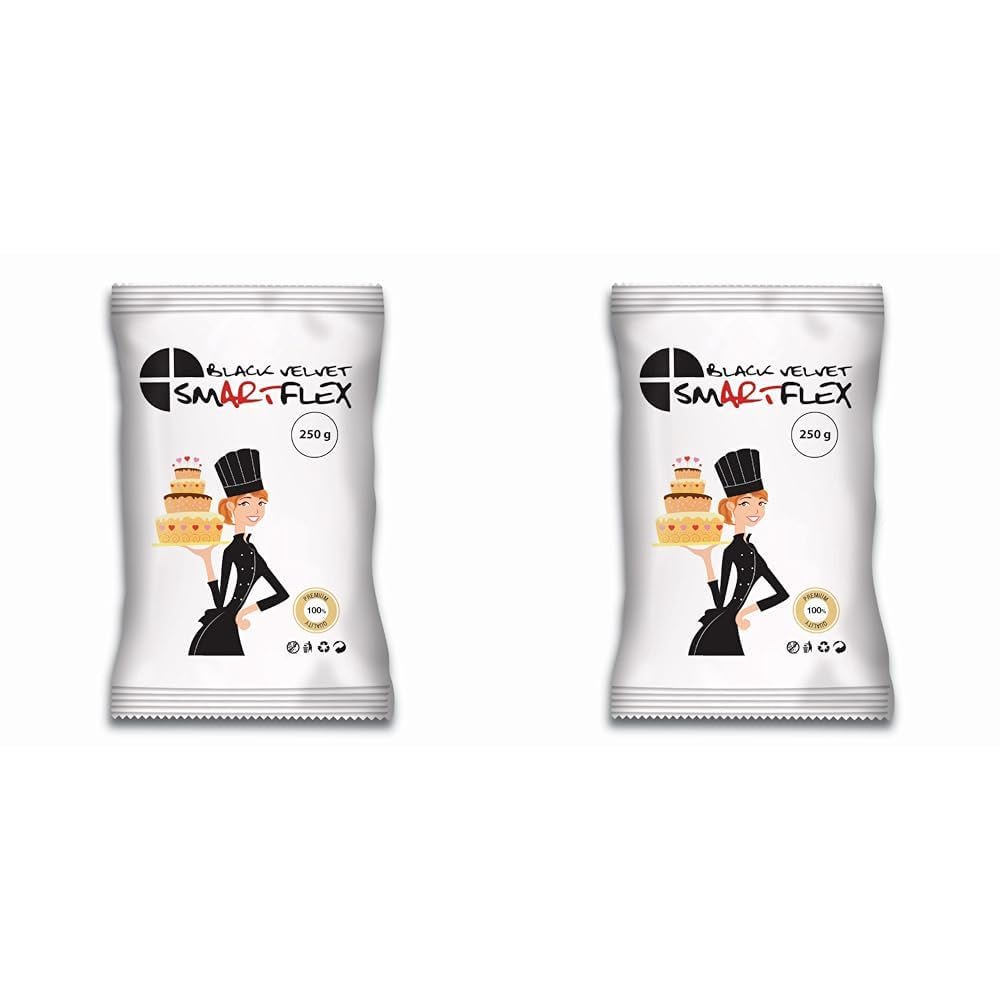 SmartFlex Fondant Black Velvet, 250 g (opakowanie 2 szt.) Pasta cukrowa Naty Shop Default Title