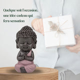 Figurka Małego Buddy Różowa Toga - Inspirująca i wesoła figurka - Pozytywny talizman Koncentracja - Uroczy i duchowy pomysł na prezent - H 7 cm - Zen'Light Figurki i rzeźby Naty Shop