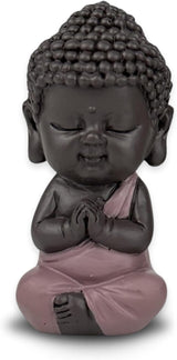Różowa statuetka Togi Małego Buddy - inspirująca i radosna figurka - pozytywne skupienie na talizmanie - uroczy i duchowy pomysł na prezent - wys. 7 cm - statuetki i rzeźby Zen'Light Domyślny tytuł sklepu Naty