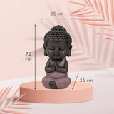 Figurka Małego Buddy Różowa Toga - Inspirująca i wesoła figurka - Pozytywny talizman Koncentracja - Uroczy i duchowy pomysł na prezent - H 7 cm - Zen'Light Figurki i rzeźby Naty Shop