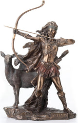 Brązowa statua Bogini łowów oraz dzikie statuetki i rzeźby Naty Shop Domyślny tytuł