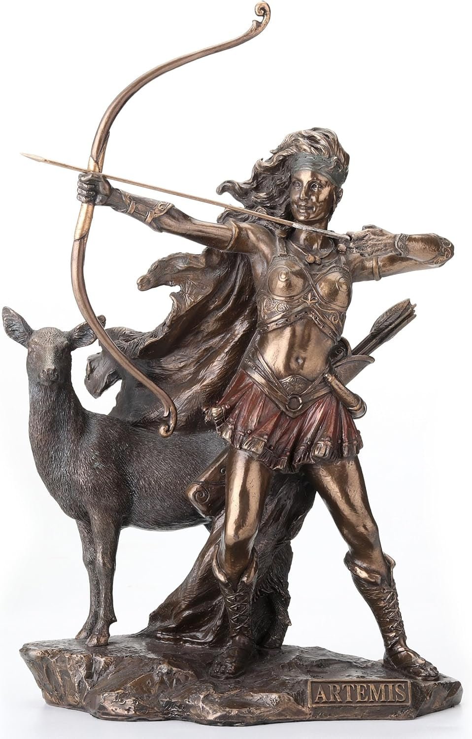 Brązowa statua Bogini łowów oraz dzikie statuetki i rzeźby Naty Shop Domyślny tytuł